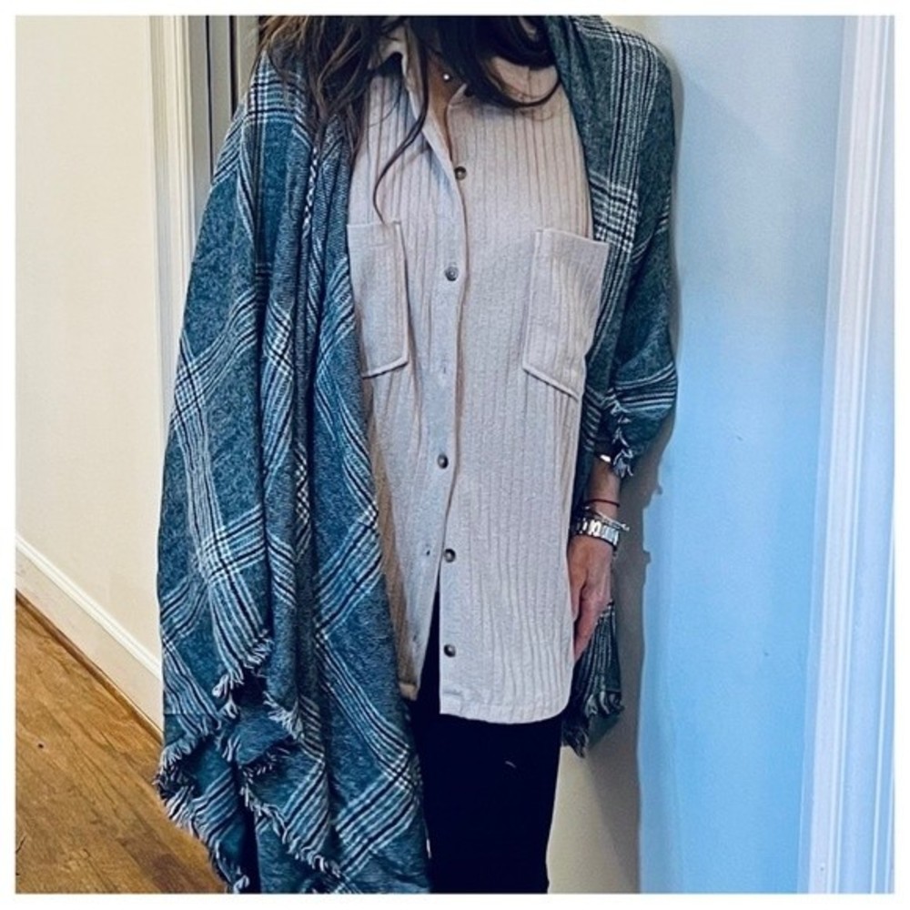 - #47 Boho chic shirt jacket knit oversized fabulous - Picture 4 of 4